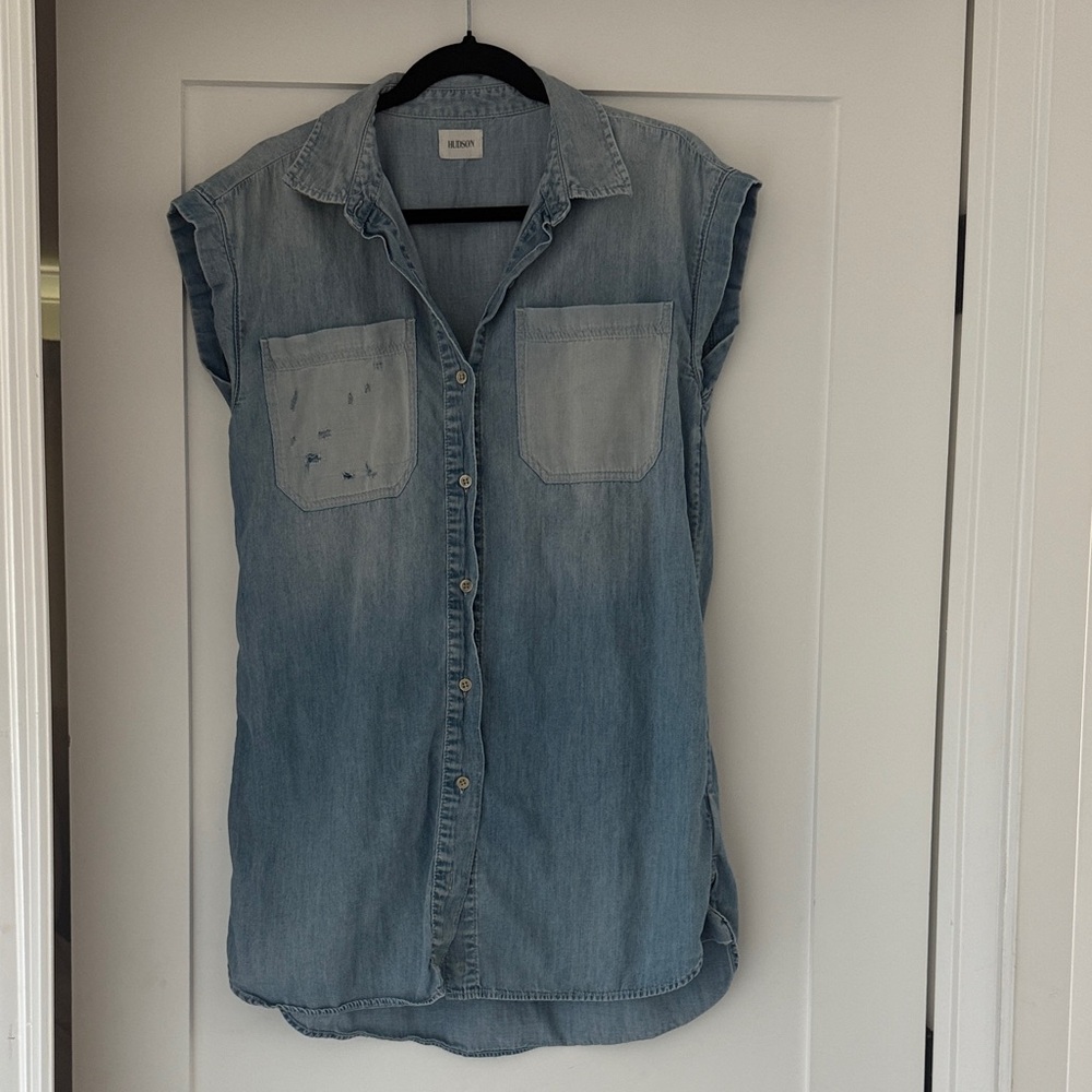 Hudson Jeans Light Blue Denim Dress Size M